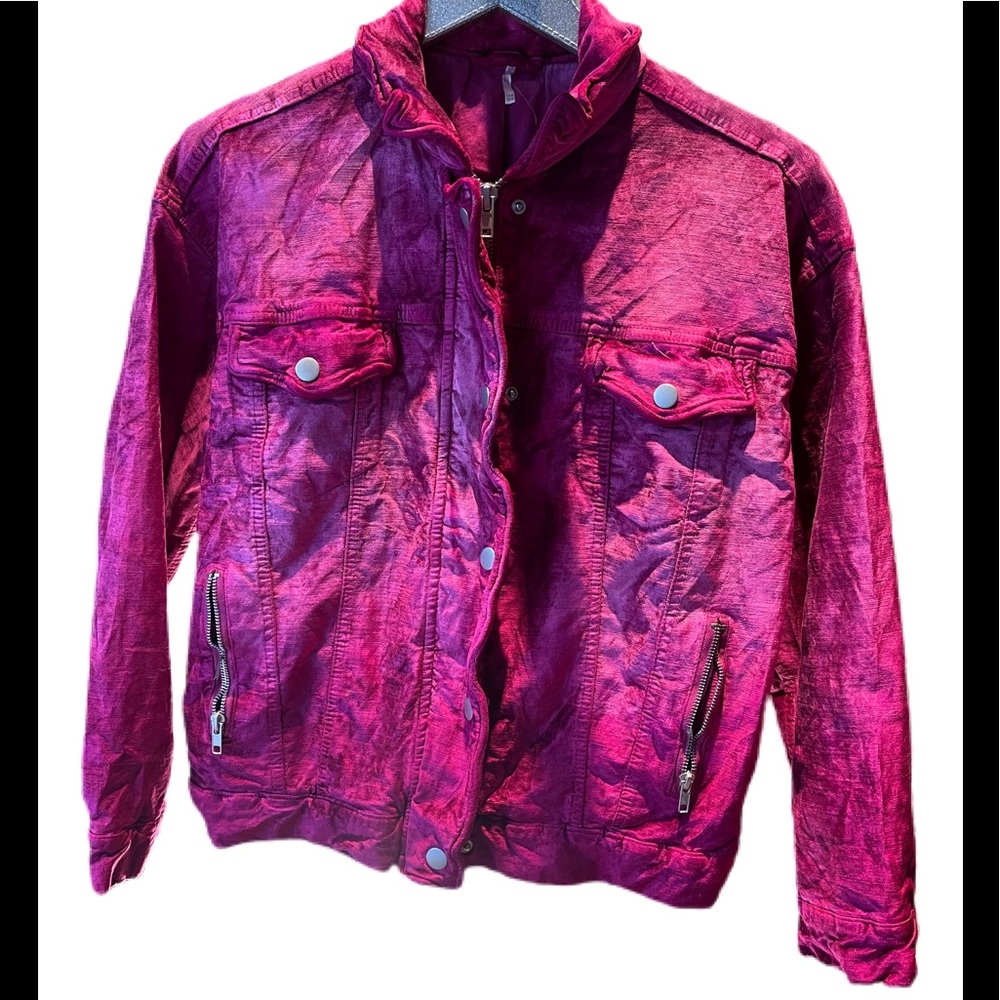 Free People Velvet Luxe Bomber Jacket
